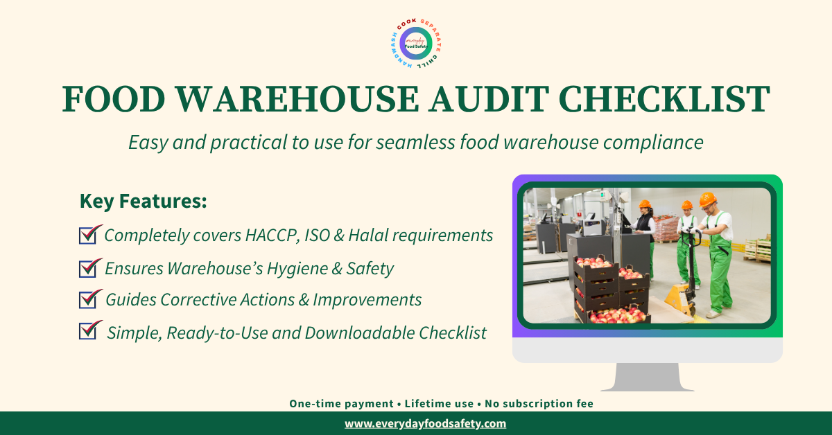 Food Shop Inspection Food Warehouse Inspection Checklist | HACCP, ISO & Halal